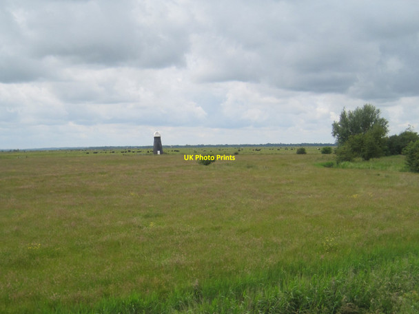 Photo 6"x4" View from a Norwich-Great Yarmouth train - Kerrison's Level drainage pump Runham c2016