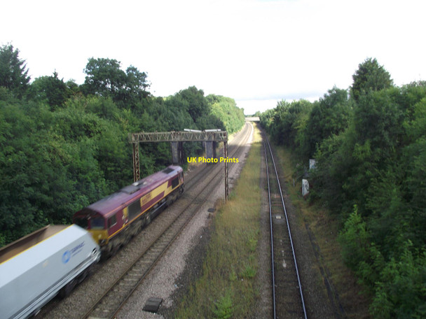 Photo 6"x4" Northbound freight on the Midland main line Wigston c2016