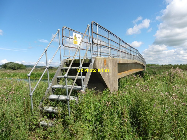 Photo 6"x4" Footbridge on River Sowy Sutton Mallet c2016