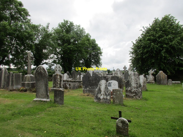 Photo 6"x4" Headstones in the graveyard at Britway Ballynoe c2016