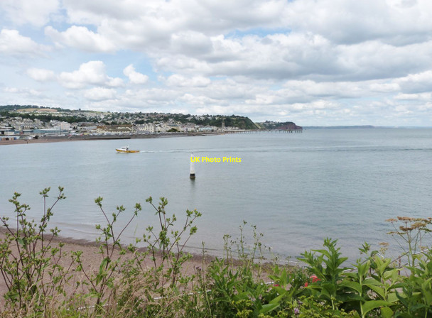 Photo 6"x4" View from Shaldon beach with Teignmouth in the distance Teignmouth c2016