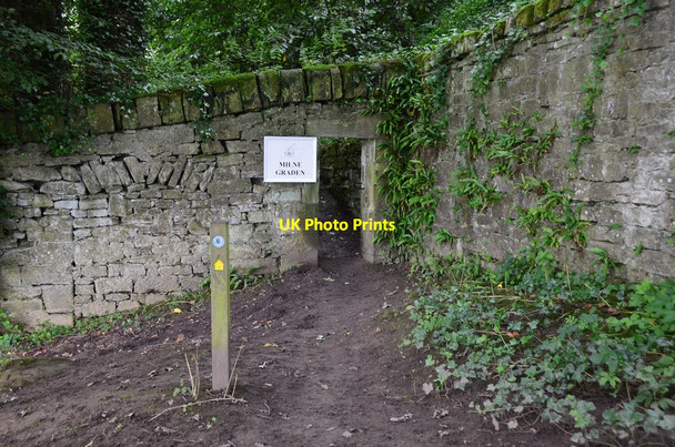 Photo 6"x4" Door in the wall, Milne Graden estate Melkington c2016