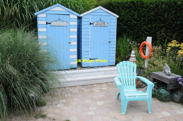 Photo 6"x4" Beach huts Henbrook c2016
