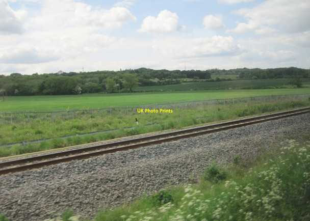 Photo 6"x4" View from a Rugby-Crewe train - flyover track near Canal Farm Nuneaton c2016