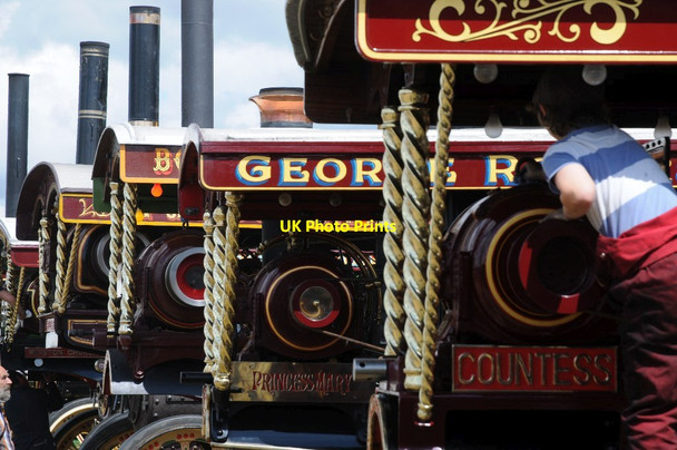 Photo 6"x4" Traction engines at Welland Steam Rally Hook Bank c2016