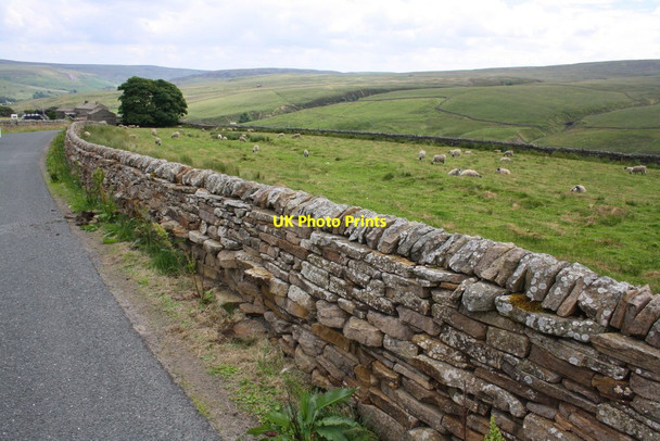 Photo 6"x4" Dry stone wall beside B6270 approaching Pry House Ravenseat c2016