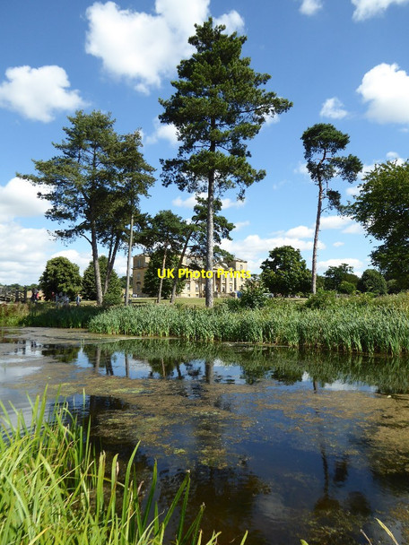 Photo 6"x4" Croome Court glimpsed from beyond Croome River Dunstall Common c2016