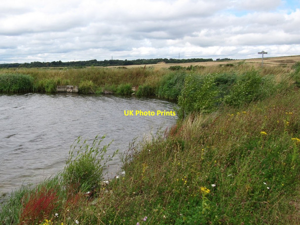 Photo 6"x4" Flap valve on a lake shore, at St Aidan's Wood Row\/SE3827 c2016