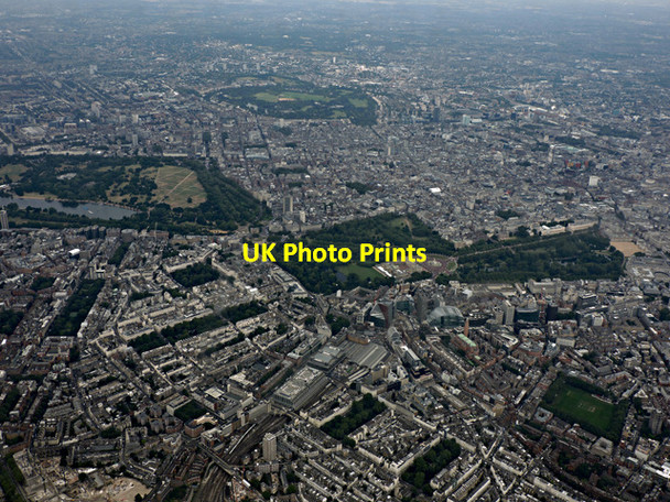Photo 6"x4" Buckingham Palace from the air Westminster c2016