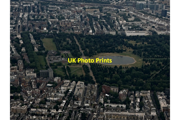 Photo 6"x4" Kensington Palace and Kensington Gardens from the air Kensington\/TQ2579 c2016