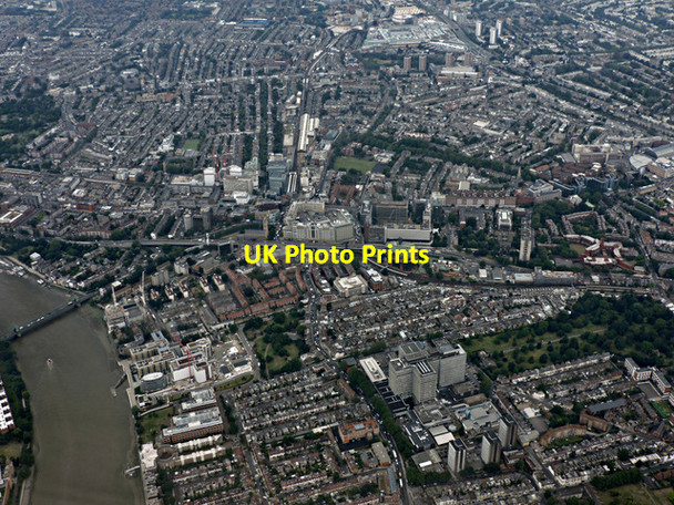 Photo 6"x4" Hammersmith and Fulham from the air Barnes c2016