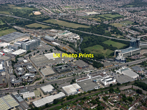 Photo 6"x4" West Cross Industrial Park from the air Brentford c2016