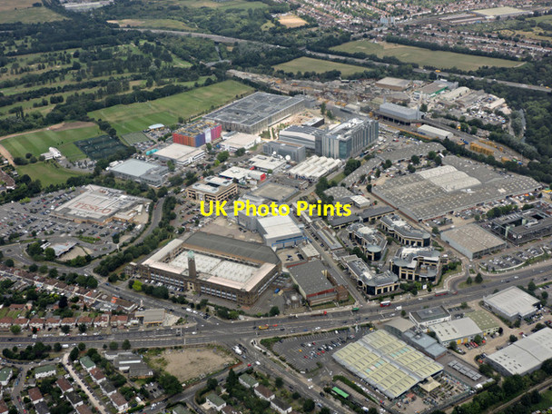 Photo 6"x4" Sky Centre, Isleworth from the air Brentford c2016