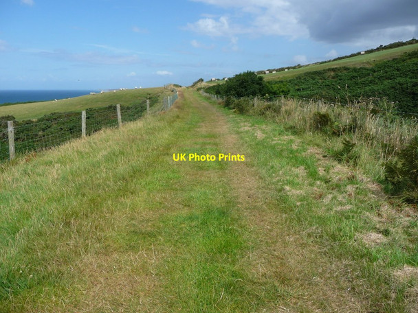 Photo 6"x4" Railway embankment crossing a glen near Lady Port Ballacarnane Beg c2016