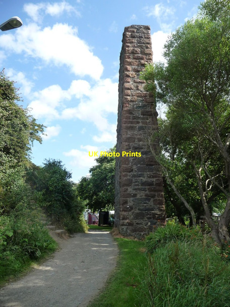 Photo 6"x4" Pier of the former Glen Wyllin viaduct Kirk Michael c2016