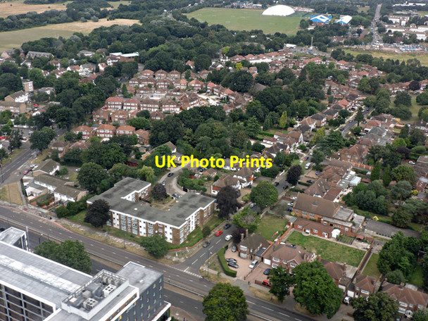 Photo 6"x4" Bath Road from the air Cranford\/TQ1076 c2016