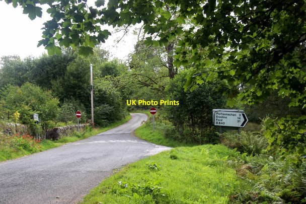 Photo 6"x4" B840 road junction in Cladich Cladich c2016