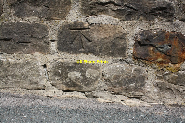 Photo 6"x4" Benchmark on Scar House Bridge Muker c2016