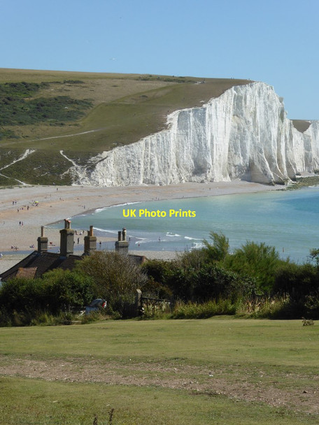 Photo 6"x4" View across Cuckmere Haven Exceat c2016