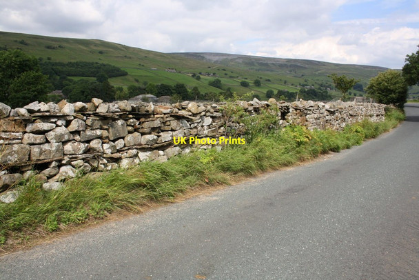 Photo 6"x4" Dry stone wall beside B6270 approaching Satron Ivelet c2016
