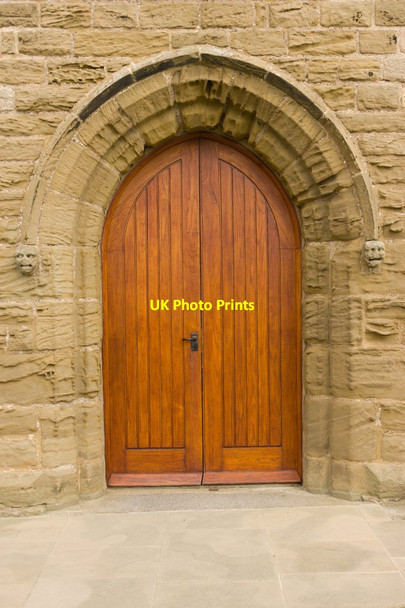 Photo 6"x4" Doorway with Carved Heads, St Bartholomew's Church Newbiggin-by-the-Sea c2016