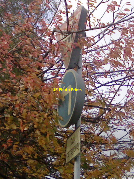 Photo 6"x4" UK Give Way,Turn Left And dual Carriageway Sign Part 1 Eastwood\/SK4646 c2014