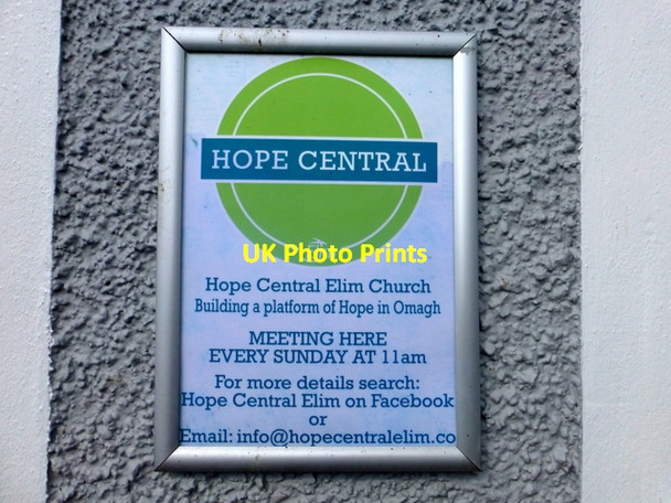 Photo 6"x4" Church information board, Elim Church Omagh c2016