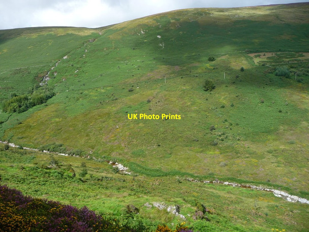 Photo 6"x4" Farmland on both sides of the River Laxey Agneash c2016
