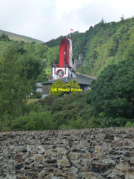 Photo 6"x4" The Great Laxey Wheel, from the Mines Yard Agneash c2016