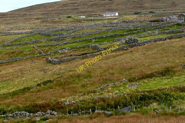 Photo 6"x4" Brinlack - Hillside with stone walls Brinlack c2005