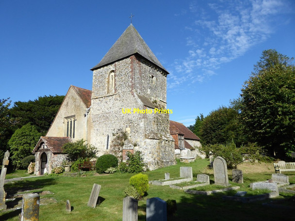Photo 6"x4" Yapton parish church from the south-west Burndell c2016