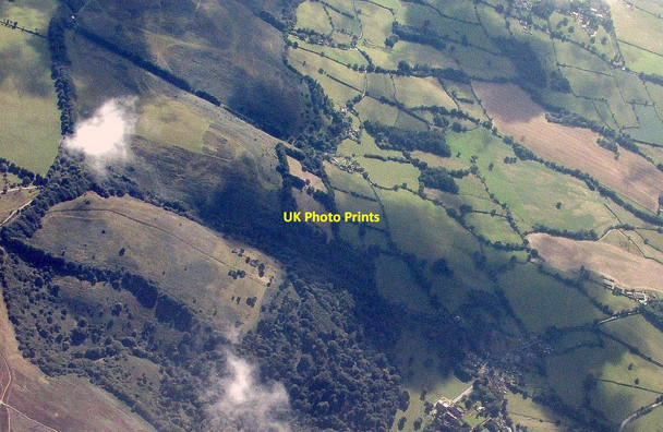 Photo 6"x4" Little Quantock from the air Crowcombe c2016