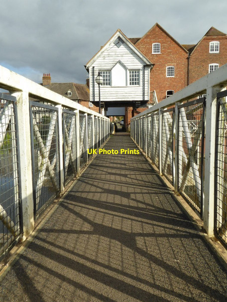 Photo 6"x4" Footbridge over Mill Avon Tewkesbury c2016