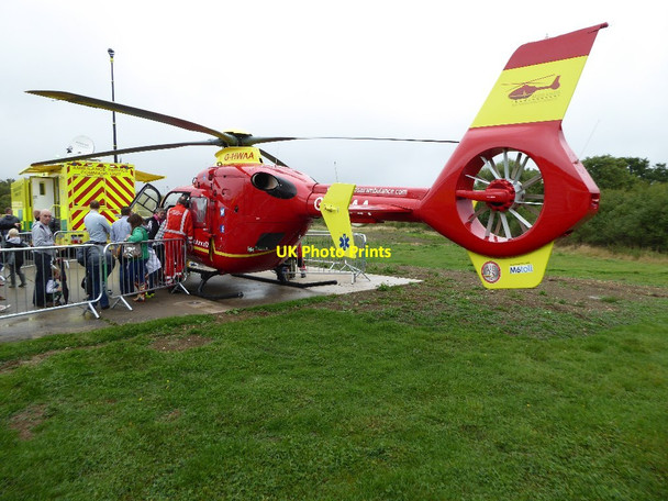 Photo 6"x4" Air ambulance, Strensham Services Hill Croome c2016