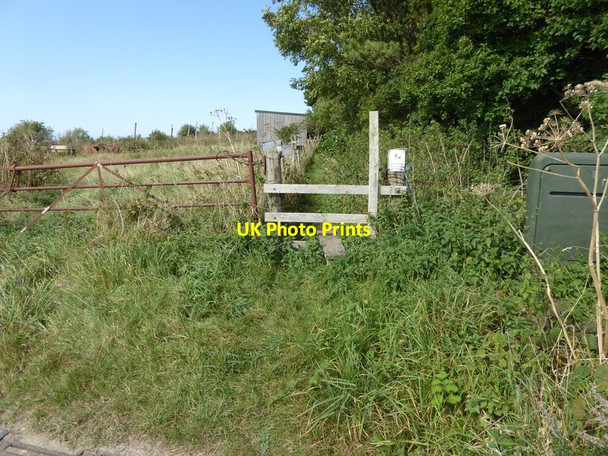 Photo 6"x4" Footpath goes north from the South Downs Way on Truleigh Hill Edburton c2016