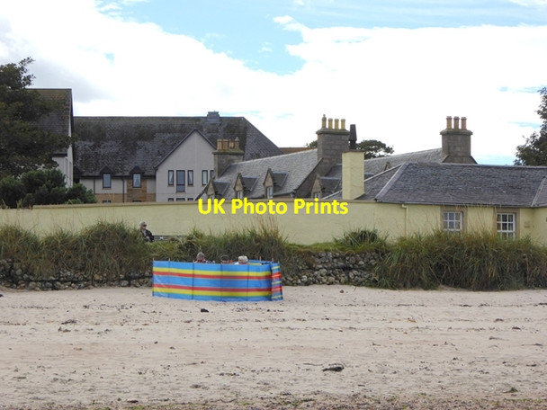 Photo 6"x4" Windbreak on Nairn beach Nairn c2016