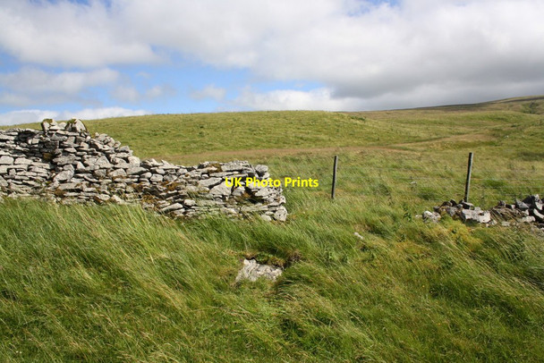 Photo 6"x4" Ruined dry stone wall beside Pennine Bridleway at Windy Hill Lea Yeat c2016