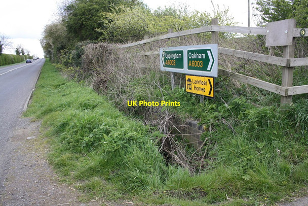 Photo 6"x4" Ditch beside A6003 with brick culvert Oakham\/SK8509 c2016