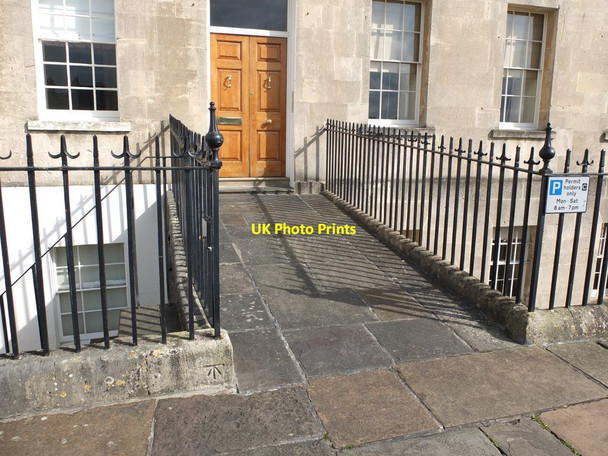 Photo 6"x4" Ordnance Survey Benchmark on the Royal Crescent, Bath Bath\/ST7464 c2016