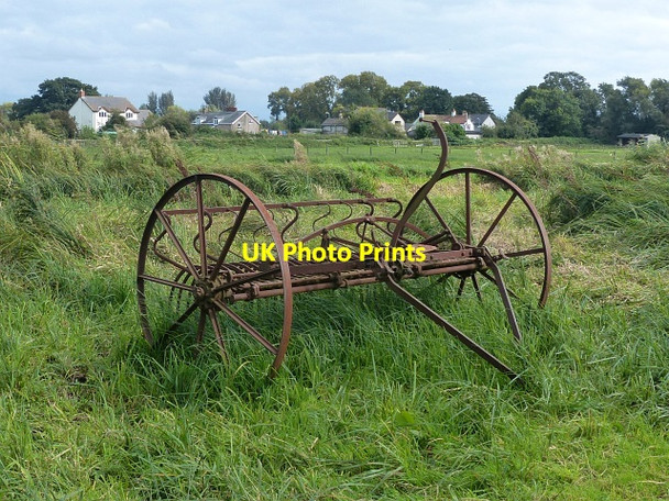 Photo 6"x4" Hay rake, Magor Marsh Whitewall Common c2016