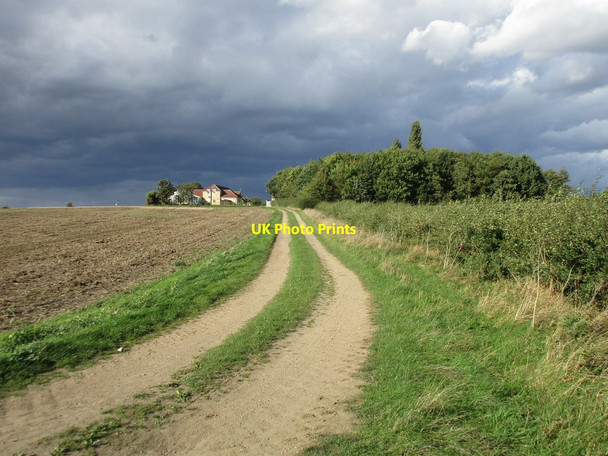 Photo 6"x4" Footpath and Barff Farm Potterhanworth c2016