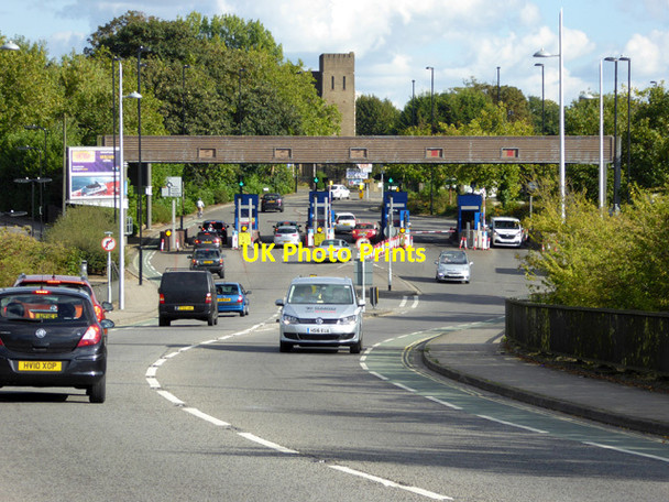 Photo 6"x4" Itchen Bridge toll gates Southampton c2016