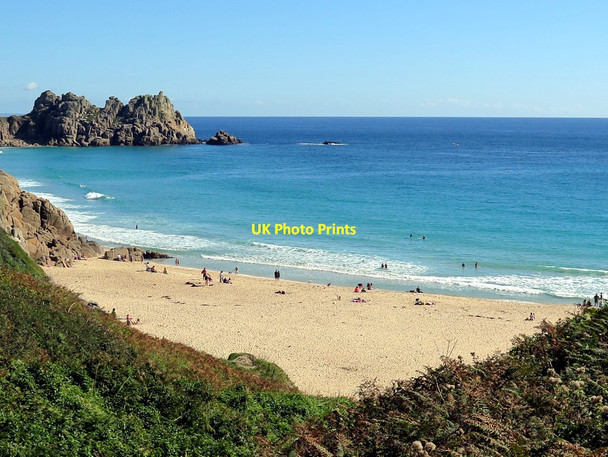 Photo 6"x4" Beach at Porth Curno Porthcurno c2016