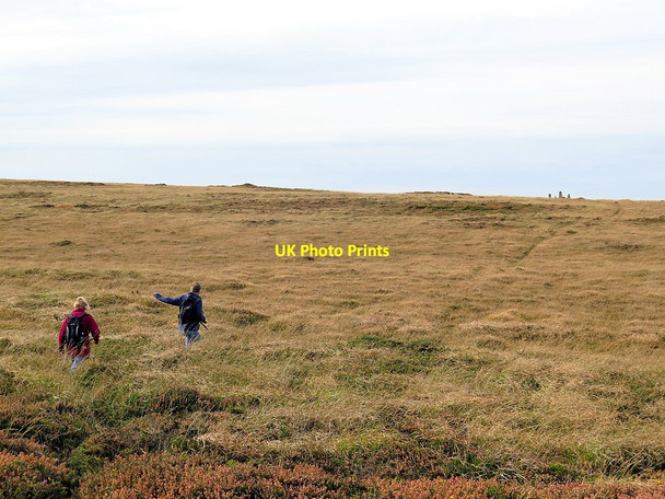 Photo 6"x4" Approaching the Nine Maidens Stone Circle Bosporthennis c2016