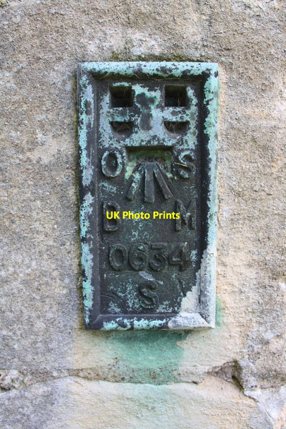 Photo 6"x4" Benchmark on All Saints Church Coddington\/SK8354 c2016