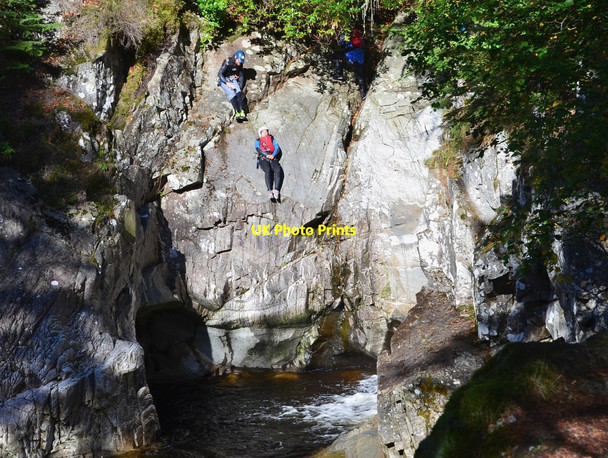 Photo 6"x4" Canyoning group, Bruar Falls (3) Bruar c2016