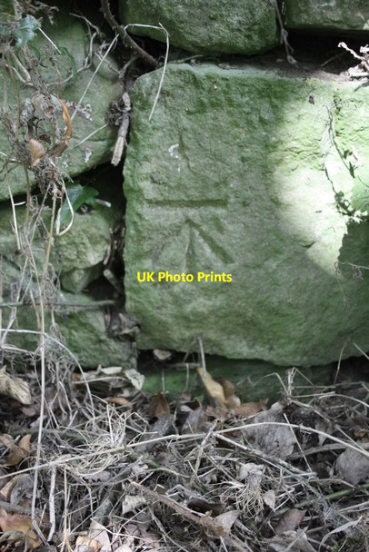 Photo 6"x4" Benchmark on wall on north side of B6270 Low Whita c2016