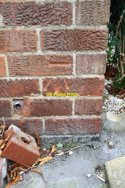 Photo 6"x4" Benchmark on #105 Hermitage Road Loughborough c2016