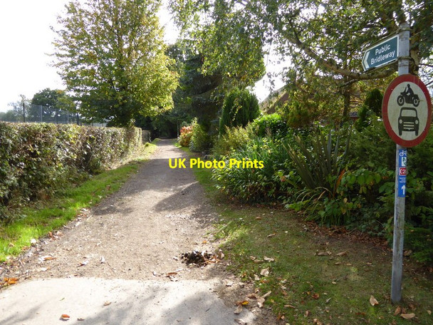 Photo 6"x4" Bridleway goes south from Crawley Down Road Felbridge c2016