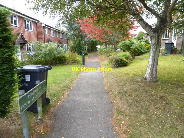 Photo 6"x4" Footpath between houses at Crawley Down Crawley Down\/TQ3437 c2016